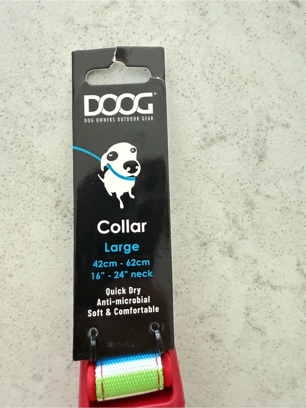 NWT-DOOG Neoprene Multicolored Stripe Scooby Collar - Large 16”-24”